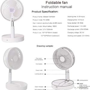 Elektriska fläktar Infällbar fläkt USB -laddning Fällbar bärbar Mini Electric Fan Dormitory Office vardagsrum Vikning Electric Fan