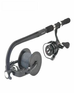 Linha de pesca de alumínio portátil Sistema de carretel de pesca de enrolador de enrolador de carretel spooler spooler tackle tool cup de carpa marinho acessórios de pesca3412875