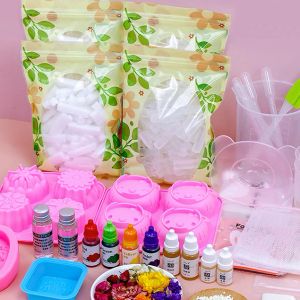 Artırıcı El yapımı Sabun DIY Malzeme Paketi Yapma Alet Silikon Kalıp Çocuk Seti Doğal Sabun Baskı Ev ​​Yapımı Anne Süt Sabunu