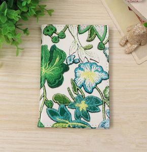 Card Holders 1PC Multifunction Vintage Embroidered Flower Passport Case Cover Traveling Portable Air Tickets Visiting Holder5424443