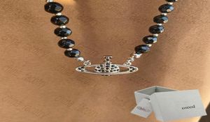 Designer Jewelry Naszyjnik Czarny kryształowy pojedynczy warstwowy Diamentowy Naszyjnik Punk Dark Wind Cllar Chain zarówno dla mężczyzn, jak i kobiet8755768