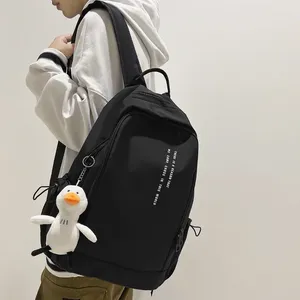 Backpack Korean Harajuku Designer Backpacks For Teenage Girls Laptop Bagpack Ladies Rucksack Batohy Ryugak With Duck Dolls