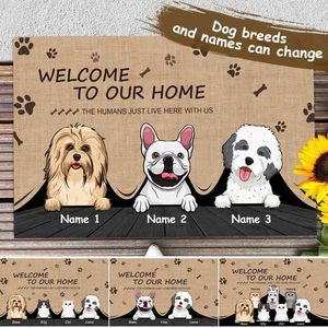 Cat Carriers Crates Houses Personalized welcome door for outdoor floor customization pet home mat blanket dog and cat accessories decoration 240426