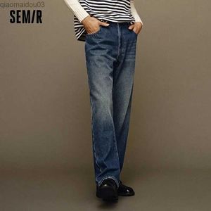 Men's Jeans SEMIR Jeans Mens 2023 Winter New Vintage Fashion Straight TrousersL2404