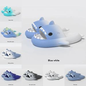 shark slides Slippers designer slides sandals mens womens Tie Dye bule haze rainbow fashion outdoor Novelty Slippers Beach Indoor Hotel sports sneakers Eur 36-45