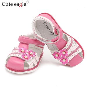 Cute Eagle Summer Girls Sandals Pu Leather Toddler Kids Shoes Closed Toe Baby Girl Orthopedic Size 2126 240426