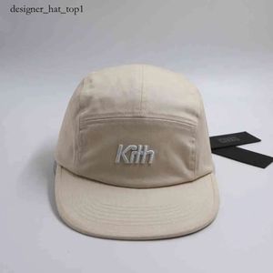 Kith 5 панель модельер дизайнер лагеря Кэпка Регулируемая бейсбольная шапка Snapback Hip Hop Trucker Caps для мужчин Kith Женщины папа шляпы повседневное солнце -козырь