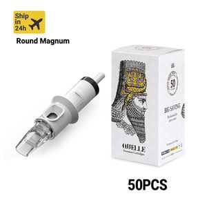 Solong Quelle 50pcs/Kutu Dövme İğneleri Devrim Kartuş Kavurlu Magnum Gölgesi#100.3mm iğne#12 0.35mm iğne 240418