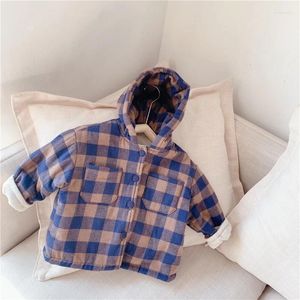 Down Coat 2024 Odzież dziecięca jesień i zima koreańska ciepło dla dziewcząt maluch w kabinie bawełniana z kapturem.