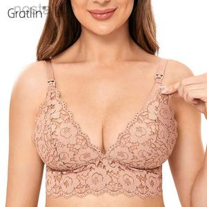 Слегка поглощено женским, слегка выровненное из Wire Free Free Curtsing Bra Bra Bra Longline Top для грудного вскармливания, слегка мягкой тонкой интимирования, предварительно предварительно D240426