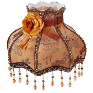 Wall Lamp Lampshade Lampshades Bedside Princess Accessories Lace Bead Fringe Mini Cloth Tassel
