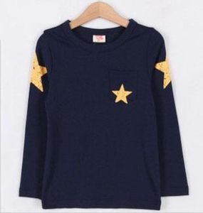 Full Slevee Children Clothing, Baby Jungen Herbst Winter T-Shirts, fünftzügige Star Kids Tops, TX-15511329088