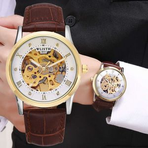 Wlisth Mechanical Watch Hollow Men's Mechanical Watch Men's Watch Belt Watch防水時計