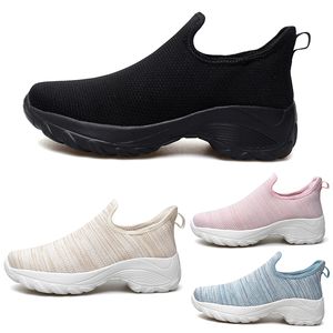 Free Shipping Men Women Running Shoes Low Mesh Soft Lace-Up Breathable Yellow Blue Black Pink Mens Trainers Sport Sneakers GAI