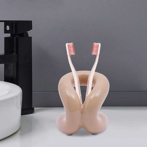 Toothbrush Holders Mocha brown ceramic bracket modern toothbrush bracket makeup brush bracket 240426