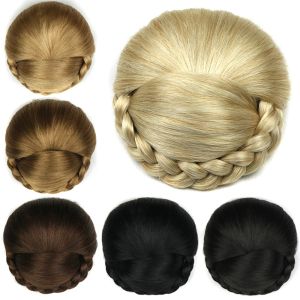 Chignon soowee sentetik chignon klipsinde sahte saç çörekleri kapak çörek bsh dağınık topuz saç parçaları kadınlar için çırpınır