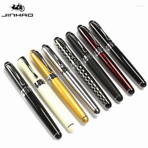 jinhao 0.7mm豪華なメタルイリジウムローラーボールペン高品質のボールポイントペンオフィス用品学生ライティングギフト