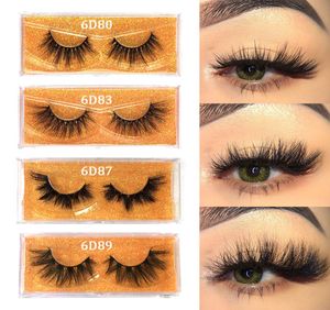 6D Mink Eyelashes Full Volume False Eyelash Reusable Lashes 25mm Fluffy Messy 3D Mink Lashes Whole lashes minkMakeup2169678