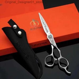 Hair Scissors MIZUTAMI Professional Barber Machine 6.0-inch VG10 Material Barber High end Barber Tools Q240426