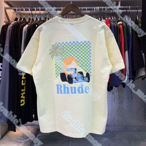 Rhude Shorts Big Sixes 2024 Original Luxusmarke Rhude Shirt Rhude Fashion T -Shirt Herren Designer T -Shirts Männer Casual Top Kurzarm hochqualifiziertes Casual 696