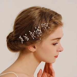 Headpieces Miallo 5PCS Gold Pearl Flower Hairpin Handmade Hair Vine Bridal Wedding Rhinestone Slides For Women Jewelry Accessories