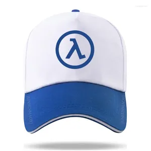 Boll Caps Half Life 2 Game Logo Print Color Matching Baseball Cap Casquette Hats monterade Casual Hip Hop Dad för män kvinnor unisex