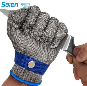 Cut Resistant Glove Level 9 Stainless Steel Wire Metal Mesh Butcher Safety Work for Meat Cutting Fishing Latest Material Large9424399