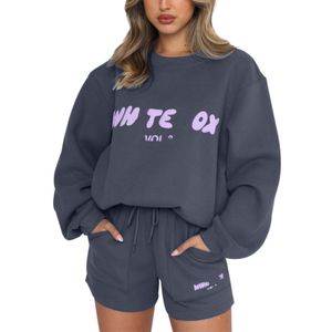 Luxury Designer Sweatshirt Two 2 Piece Foxs White Tracksuits womens foxx Hoodie Shorts Long Sleeved Woman coture Pullover Hoodeds Casual women