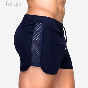 Męskie szorty Nowe mężczyźni Summer Elastic Mesh Training Sports Sports Earl dla mężczyzn na siłowni szorty Seksowne spodenki do koszykówki D240426