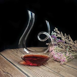 Barwerkzeuge 1500 ml Weinresolver Carafe Set Luxus handgefertigtes Kristallrot Red Wine Brandy Champagner Glass Resolver Flaschenfüller 240426