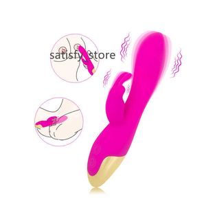 Factory direct selling Female adult toy internal and external double vibration heating vibrator sex toy for women