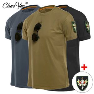 T-shirt tattici T-shirt tattici Mens Sports t-shirt militare esterno traspirante per asciugatura rapida a maniche corte a maniche corta da caccia all'esercito estate Top 240426