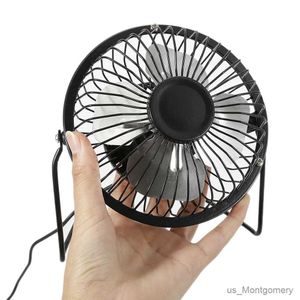 Elektriska fläktar 4-tums USB Strong Wind Silent Mini Fan Desk 360-graders roterbar Summer Cooling Portable Fan för bärbar dator anteckningsbok Ofiice