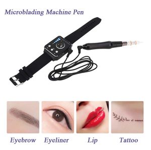 Professionell mikroblading Machine Pen Digital Rotary Tattoo Machine Gun för permanent smink 3D broderi Eyebrow Lip PMU Supplies9190370