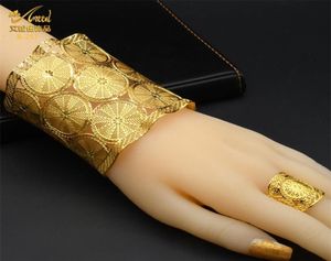 Aniid Dubai 24k Gold Big Bracelets for Women Maroccan Cuff Bracciale Charms Gioielli Regali di festa di nozze nigeriani Gift indiani 22074695894