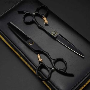 Hair Scissors Professional JP 440C Aço de aço de 6 polegadas Tigre Scissors Q240426