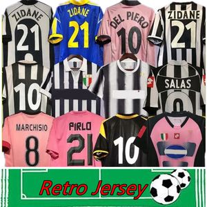Retro Soccer Trikots Kit Del Piero Conte Pirlo Marchisio Inzaghi 92 95 96 97 98 99 02 03 04 05 94 95 Zidane -Millots Davids Boksic Hemd Pogba Juventus Short Sleeve Long
