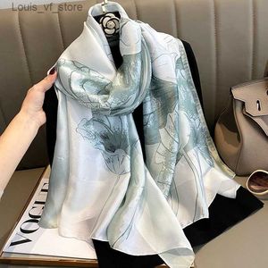 SCARPE DONNE DONNE POPOLARE 180x90 cm Scialcini di seta in seta in seta femminile Letter Beach Lady Asky Fashion Long Bandanna Foulard Wrap Muffler H240426