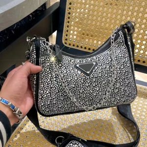 Designer Rhinestone Diamante Borse Borse a tracolla borse tela tela di lusso di Luxury Borse Domenne Composito Pacchetto Tote Messenger Bag Mini Borse Mini Borse