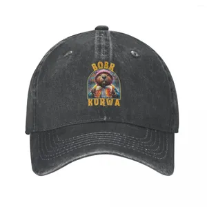 ボールキャップは乾杯！ Bobr Kurwa飲酒ビールユニセックス野球帽Bober Beaver Pristing Denim Washed Hats Outdoor Summer Soft Dad Hat