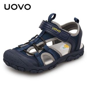 Çocuk Moda Ayakkabıları 2024 Çorap Tarzı Renk Eşleştirme Tasarım Yumuşak Dayanıklı Kauçuk Sole Rahat Erkek Sandalet #22-35 240416