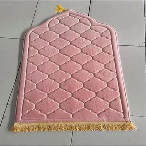 Bönmatta för muslimska Ramadan flanell mattan dyrkan knä prägling golvmattor icke-halk mjuk bärbar rese bön matta 240420