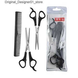 Tesoura para o cabelo Cabelo de 3 peças Clipper Kit de corte de 6 polegadas Ferramenta para corte de cabelo fino Acessórios para cabelos Salão CLIPPERS Q240426 Q240426