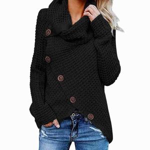 New designer Turtleneck Plus Size Autumn Winter Warm Irregular Pullover Knit Women Thick Asymmetrical Sweater Female