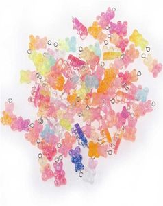 Yeyulin 100 PCS Candy Bear Cute Harts Charms Diy Patch Fynd Gummy örhängen Keychain Necklace Pendant Jewelry Decor Accessory 25267777