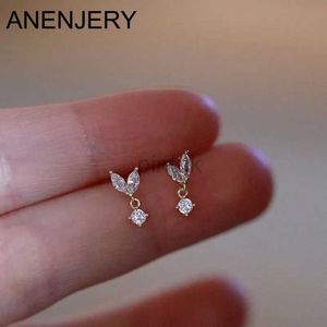 Stud ANENJERY Butterfly Stud Earrings for Women Cute Delicate Jewelry Girls Gift Wholesale Pendientes mujer d240426