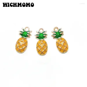 Charms 10pieces Mode süße süße Dropöl Ananas Zinklegierung Anhänger DIY für Ohrringe Schmuckzubehör