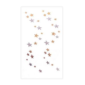 Tattoo Transfer 1 Sheet Clavicle Star Silver Gold Star Temporary Tattoo Stickers Women Girls Sexy Body Art Fake Tatto 240426