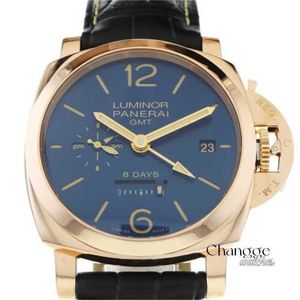 High-quality Watch Movement Mechanical Automatic Mens Watches Penerei Lumiinor 1950 8-day Greenwich Mean Time Automatic PAM 00623 Pijnenburg Blue