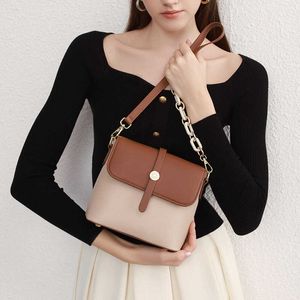 Crossbody Bag Womens Summer Versatile Leather Small Bucket One Shoulder